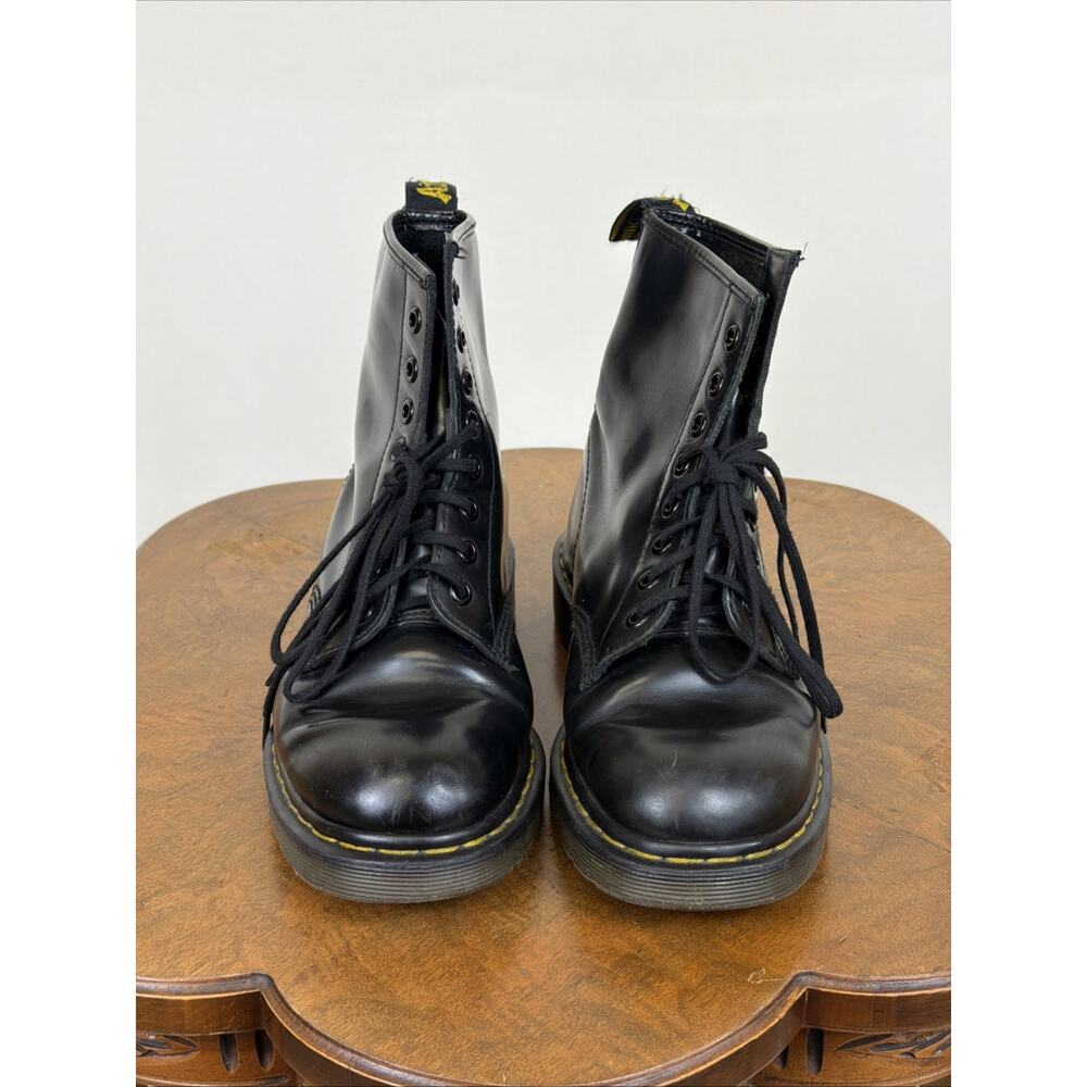Dr Martens Black 8 Hole Lace Up Combat Boots Womens Size 8 - Picture 3 of 8